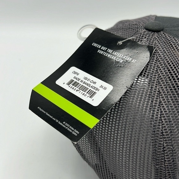 VORTEX GRAY MESH TRUCKER BALL CAP HAT BRAND NEW WITH TAGS OSFM - Picture 5 of 7